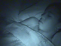 Randy babe with hairy cunt sleeping and getting fondled