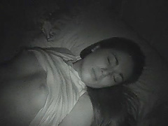 Babe sucks cock in night cam video after getting her pussy fondled