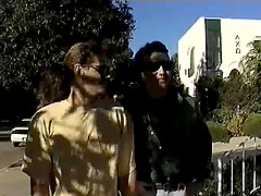 Two guys tag team their female boss on the the floor of her office