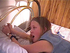 Cock sucking teen slut enjoys hardcore doggystyle fucking