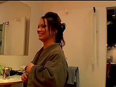 Hot lesbian bitches behind the scenes getting ready to fuck