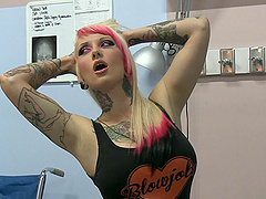 These emo lesbian bitches are fantastic at licking their boobs