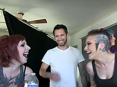 Porn punks are cute and full of life in behind the scenes footages