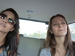 Dana Vespoli asslicks Dani Daniels while fingering and licking her pussy outdoor in public