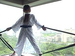 Blindfolded Exhibitionist Yuzuki Hatano Fucks A Stranger