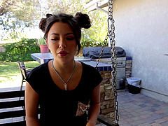 Sexy pornstars talking during a hot, audition interview