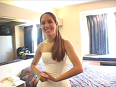 Sweet babe enjoys sucking and riding a stiff cock of her lover