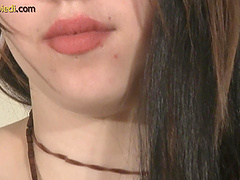 Gothic babe Emily in high heels enjoys a kinky foot fetish