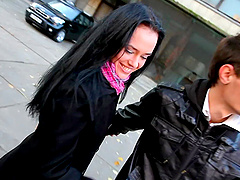 Wet teenage snatch filled with his hard thrusting dick