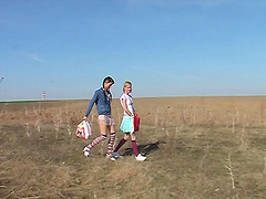 Sensual lesbian pussy licking with natural tits Zanetta and Katie B