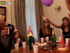 Lovely Ladies Enjoy Their First Week In College With An Orgy