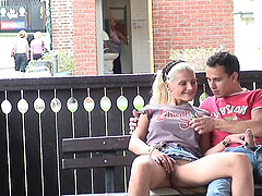 Risky outdoor fucking makes Kamila horny and she begs him not to stop