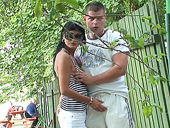 Brunette hottie Tera Joy prefers having her cunt slammed outdoors