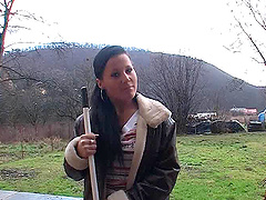 POV video of amateur Marketa sucking a large dick of a stranger