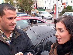 Hardcore fucking in the car with clothed Dablikova with nice tits