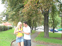 Risky public fucking with amazing Micha who gets cum on face