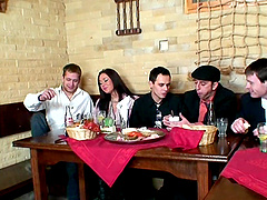 Wife Eremia fucked in pussy and mouth and receives a facial