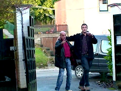 Stranger Gina Blonde takes two dicks at the same time and moans