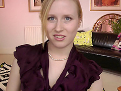 A blonde has her fishnets ripped open so she can fuck