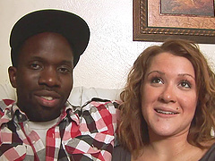 Chubby doll moans as a big black cock rammed her bald pussy