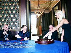 Big tit blonde miss loves sitting on a hard cock