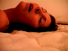 Marvelous brunette yells in ecstacy after being fucked missionary style