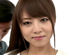 Lusty Akiho Yoshizawa spreading and having her beaver fucked