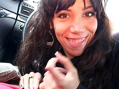 Stranger Carmen gets horny and gives him a road-head. Amateur video