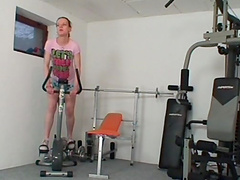 Old guy comes to the gym to bang pussy of fit teen girl Milada