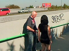 Old guy puts his fat cock in juicy pussy of irresistible Hana