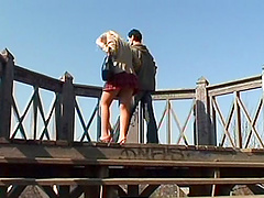 Outdoor fucking in the local field with chubby blonde Sandra R