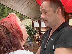 Chubby redhead with loads of experience takes the dick deep into pussy