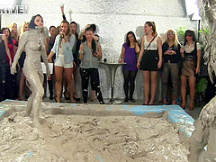 Mud pit catfight with glamour pornstars Sheila Cooper & Lili Bluberry