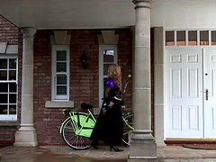 Two blonde whores seduce a random dude and make him fuck them