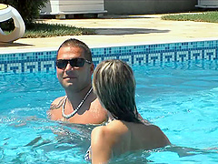 Salacious honey moans while getting screwed at an outdoors orgy