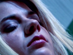 Lecherous blonde in sexy panties takes a hot ride on a stiff pecker