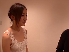 Vixenish Japanese beauty welcomes a fat dong in her coochie after getting fingered