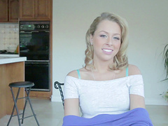 Big tits wife Veruca James in an interview compilations scene