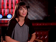 Beautiful chick dancing outdoors during sunset