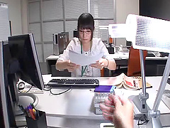 Wild fucking on the office table with secretary Mihono Sakaguchi