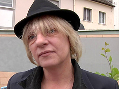 Dildo makes her mature German pussy juicy with joy