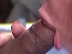 Mature woman sucking a BBC for the first time and loving it