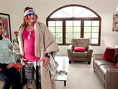 Flirtatious couple get interviewed nude in this raunchy compilation clip