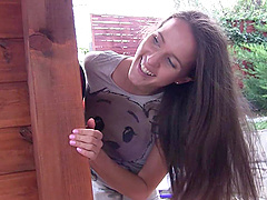 Ravishing brunette pornstar gets bonked missionary pose in bed