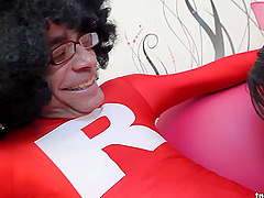 Tempting tranny rides the dick with her beautiful meaty ass