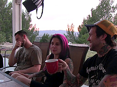 Behind the scenes moments with an alternative chick Joanna Angel