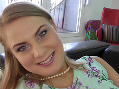 MILF pays her bill by showing off her body and giving head