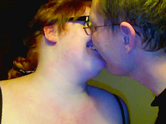 Fat mature with glasses drops on her knees to be fucked from behind