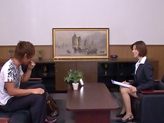 Akari Asahina is a Japanese office babe having her pussy boinked