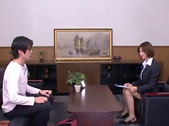 Office babe Akari Asahina enjoying a delicious throbbing wiener